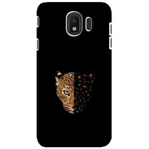 Чохол з леопардовим принтом на Samsung Galaxy J4 2018, SM-J400F (Леопард на чорному)