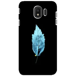 Чехол с картинками на черном фоне для Samsung Galaxy J4 2018, SM-J400F (Листочек)