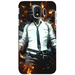 Силиконовый чехол с картинкой "Герой Pubg" на Samsung Galaxy J4 2018, SM-J400F (Man Пубг)