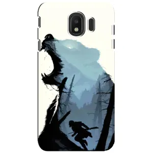 Силіконовий бампер з картинкою звірів для Samsung Galaxy J4 2018, SM-J400F (Ведмідь та ліс)
