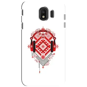 Силиконовый Чехол на Samsung Galaxy J4 2018, SM-J400F с картинкой Вышиванки (Модная вышиванка)