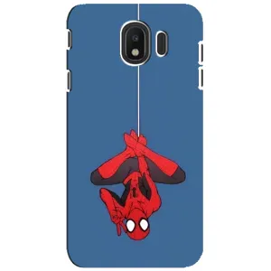 Чехол Супергерой Человека Паука на Samsung Galaxy J4 2018, SM-J400F (На паутине)