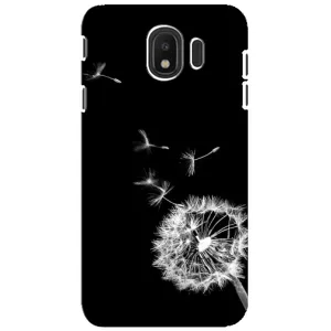 Силіконовий Чохол з кульбабками на Samsung Galaxy J4 2018, SM-J400F (Кульбабка на чорному)