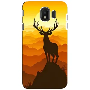 Чохли з зображенням різних тварин на Samsung Galaxy J4 2018, SM-J400F (Силует Оленя)