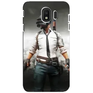 Силиконовый чехол с картинкой "Герой Pubg" на Samsung Galaxy J4 2018, SM-J400F (Пабг)