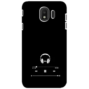 Чехол с картинками на черном фоне для Samsung Galaxy J4 2018, SM-J400F (Плеер)
