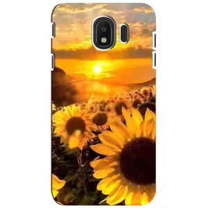 Чохол з Квітами для Samsung Galaxy J4 2018, SM-J400F (поле соняшників)