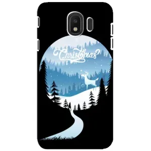 Силиконовый бампер на рождество для Samsung Galaxy J4 2018, SM-J400F (Рождественский Олень)