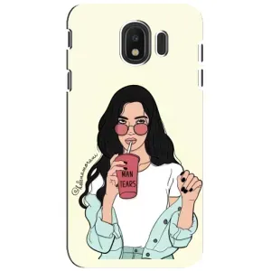 Силіконовый Чохол на Samsung Galaxy J4 2018, SM-J400F з картинкой Модных девушек (З напоєм)
