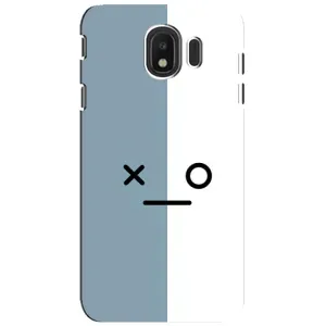 Силиконовые Чехлы (смешные стикеры) для Samsung Galaxy J4 2018, SM-J400F (Серо-белый)