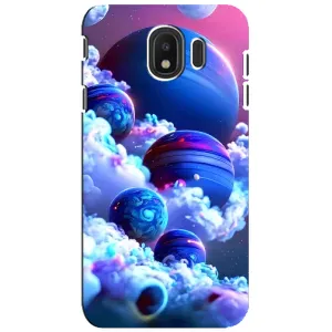 Чехлы КОСМОС для Samsung Galaxy J4 2018, SM-J400F (Синие планеты)