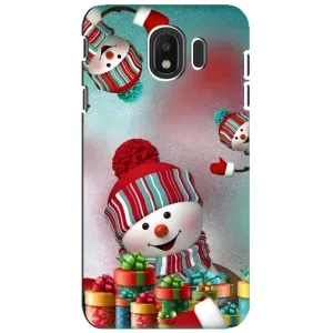 Чехлы на Новый Год Samsung Galaxy J4 2018, SM-J400F (Снеговик в шапке)