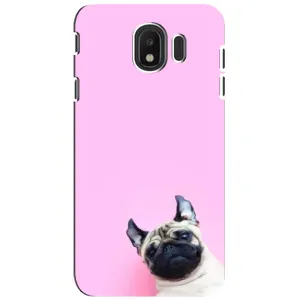 Бампер для Samsung Galaxy J4 2018, SM-J400F з картинкою "Песики" (Собака на рожевому)