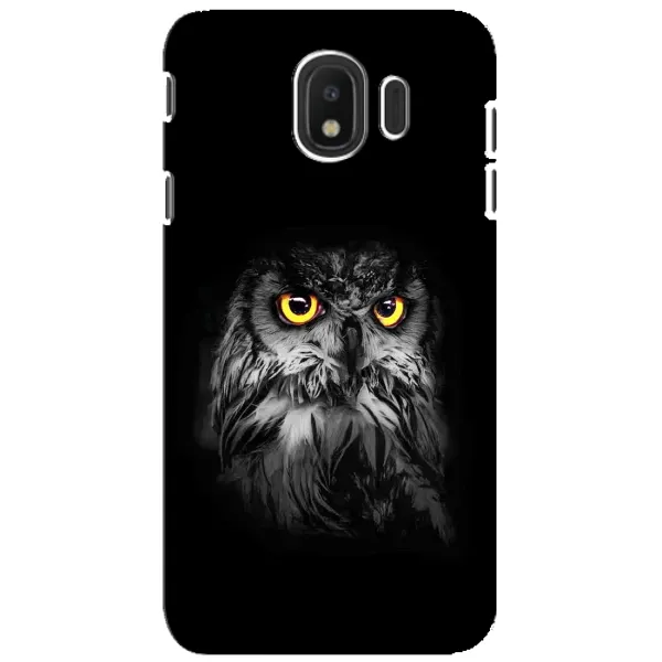 Чехол с рисунком «Сова на чёрном» для Samsung Galaxy J4 2018 (SM-J400F) Чехол с рисунком «Сова на чёрном» для Samsung Galaxy J4 2018 (SM-J400F)