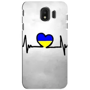 Силиконовый Чехол на Samsung Galaxy J4 2018, SM-J400F (Я-Украина) (Украинская кардиограмма)