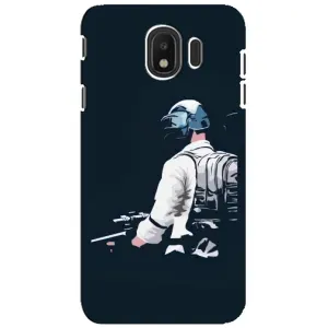 Силиконовый чехол с картинкой "Герой Pubg" на Samsung Galaxy J4 2018, SM-J400F (В экиперовке)