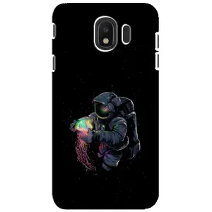 Силиконовый Чехол с принтом "Космонавты" на Samsung Galaxy J4 2018, SM-J400F (В руках земля)
