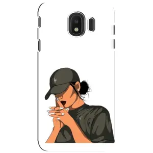 Силіконовый Чохол на Samsung Galaxy J4 2018, SM-J400F з картинкой Модных девушек (У зеленому)
