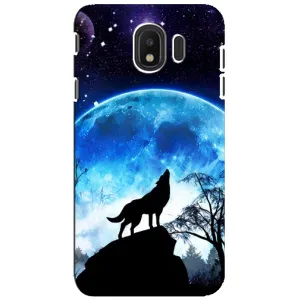 Чохол з Вовком на Samsung Galaxy J4 2018, SM-J400F (Виє на місяць)