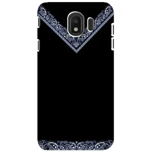 Силиконовый Чехол на Samsung Galaxy J4 2018, SM-J400F (Воротник вышиванки)