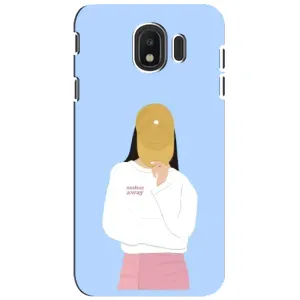 Силіконовый Чохол на Samsung Galaxy J4 2018, SM-J400F з картинкой Модных девушек (Жовта кепка)