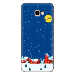 Силиконовый бампер на рождество для Samsung Galaxy J4+, J4 Plus, J415 (Город в снегу)