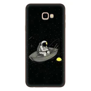 Силіконовый Чохол з принтом "Космонавти" на Samsung Galaxy J4+, J4 Plus, J415 (Космонавт на рибалці)