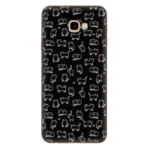 Чохол на тематику: Коти для Samsung Galaxy J4 Plus (J4+, J415) (Котики на чорному)