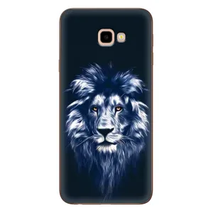 Чехол с картинкой на Samsung Galaxy J4+, J4 Plus, J415 (Лев - синий)