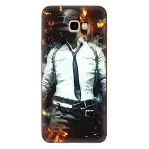 Силиконовый чехол с картинкой "Герой Pubg" на Samsung Galaxy J4+, J4 Plus, J415 (Man Пубг)