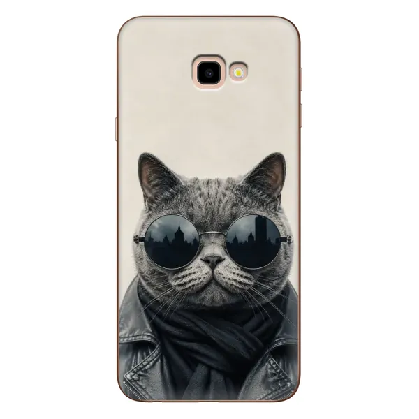 Чехол с рисунком «Модный кот» для Samsung Galaxy J4 Plus (J4+, J415) Чехол с рисунком «Модный кот» для Samsung Galaxy J4 Plus (J4+, J415)