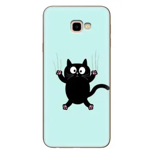 Силіконовий чохол з котиком для Samsung Galaxy J4+, J4 Plus, J415 (Падаючий кіт)
