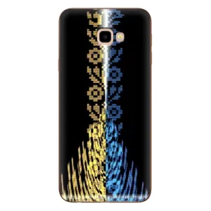Силиконовый Чехол на Samsung Galaxy J4+, J4 Plus, J415 (Патриотическая вышиванка)
