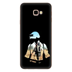 Силиконовый чехол с картинкой "Герой Pubg" на Samsung Galaxy J4+, J4 Plus, J415 (Пубг мен)