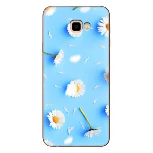 Чохол з Квітами для Samsung Galaxy J4+, J4 Plus, J415 (ромашки на блакитному)