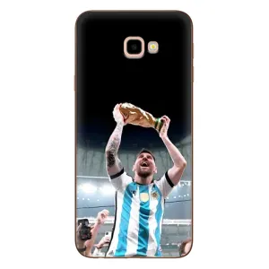 Чехлы Лео Месси Аргентина для Samsung Galaxy J4+, J4 Plus, J415 (Счастливый Месси)