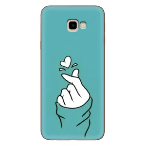 Чехлы (Знак сердечка) на Samsung Galaxy J4+, J4 Plus, J415 (Сердечко на бирюзовом)