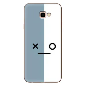 Силиконовые Чехлы (смешные стикеры) для Samsung Galaxy J4+, J4 Plus, J415 (Серо-белый)