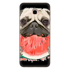 Чехол (ТПУ) Милые собачки для Samsung Galaxy J4+, J4 Plus, J415 (Смешной Мопс)