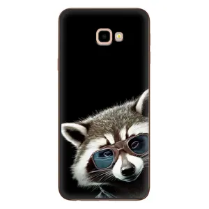 Силиконовый Чехол с Енотами на Samsung Galaxy J4+, J4 Plus, J415 (Стильный Енот)