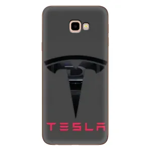 Силіконовий бампер з картинкою машини на Samsung Galaxy J4+, J4 Plus, J415 (Logo TESLA)