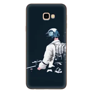 Силиконовый чехол с картинкой "Герой Pubg" на Samsung Galaxy J4+, J4 Plus, J415 (В экиперовке)