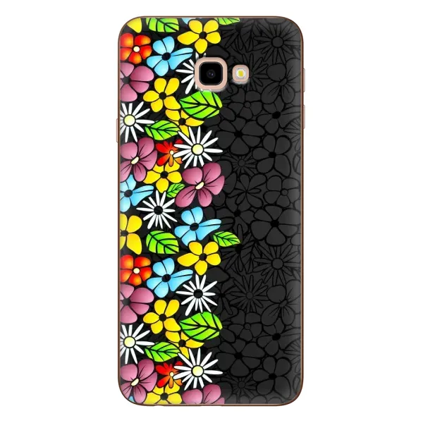 Чехол с рисунком «Яркие цветы на черном» для Samsung Galaxy J4 Plus (J4+, J415) Чехол с рисунком «Яркие цветы на черном» для Samsung Galaxy J4 Plus (J4+, J415)