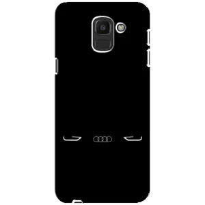 Силиконовый бампер с картинкой машины на Samsung Galaxy J6 2018, J600F (Силует Audi)