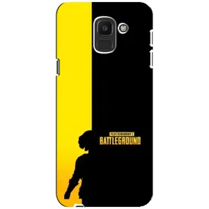 Чехол (TPU) с картинкой "Лого Пабг" на Самсунг J6 (2018) (Battlegrounds)