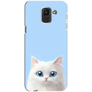 Чехол на тематику: Коты для Samsung Galaxy J6 2018 (J600F) (Белый кот)