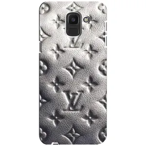 Текстурный Чехол Louis Vuitton для Самсунг J6 (2018) (Бежевый ЛВ)