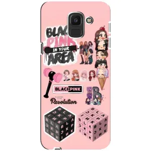 Чехлы с картинкой для Samsung Galaxy J6 2018, J600F (BLACK PINK коллаж)