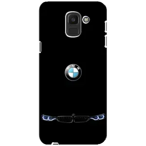 Силиконовый бампер с картинкой машины на Samsung Galaxy J6 2018, J600F (Черный BMW)