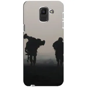 Чехлы на военную тематику для Samsung Galaxy J6 2018, J600F (Бой солдат)